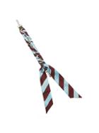 Matchesfashion.com Fendi - Strap You Mini Whipstitched Ribbon Short Bag Strap - Womens - Blue Multi
