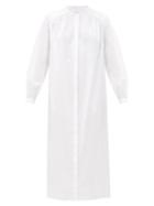 Matchesfashion.com La Collection - Bea Cotton-blend Poplin Midi Shirt Dress - Womens - White