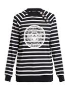 Balmain Logo-print Striped Cotton-jersey Sweatshirt