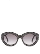 Matchesfashion.com Alaa Eyewear - Vienne Oval Acetate Sunglasses - Womens - Black