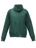 Matchesfashion.com Pleats Please Issey Miyake - Detachable-layer Padded Technical-pleated Jacket - Womens - Dark Green