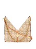 Givenchy - Cut Out 4g-embroidered Raffia Cross-body Bag - Womens - Beige