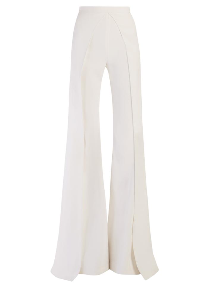 Balmain Folded-front Flared-leg Trousers