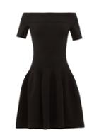 Ladies Rtw Alexander Mcqueen - Off-the-shoulder Stretch-knit Dress - Womens - Black