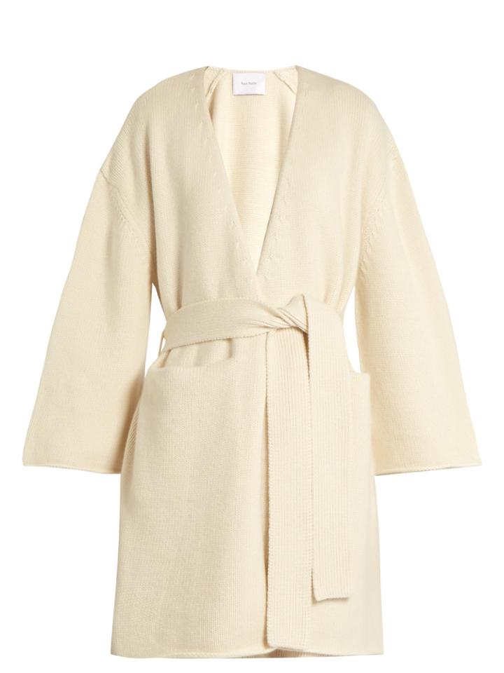 Ryan Roche Tie-waist Cashmere Cardigan