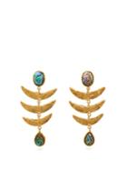 Matchesfashion.com Sylvia Toledano - Atlantis Ammonite Embellished Metal Clip Earrings - Womens - Blue