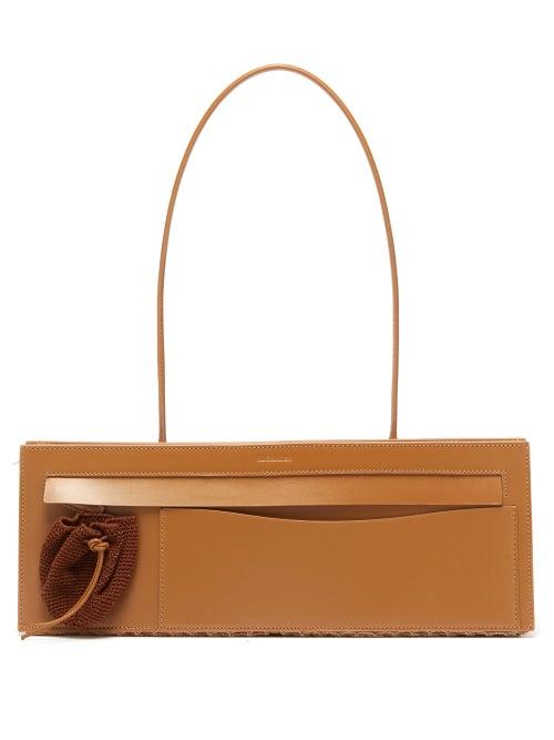 Matchesfashion.com Jil Sander - Adjustable Mesh And Leather Tote Bag - Womens - Tan