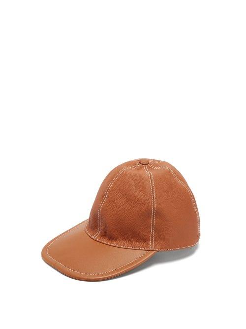 Matchesfashion.com Loewe - Anagram Logo Leather Baseball Cap - Mens - Tan