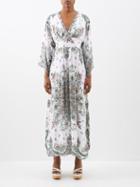Melissa Odabash - Juniper Tropical-print Voile Dress - Womens - Ivory Multi
