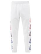 Moncler - Logo-print Cotton-jersey Track Pants - Mens - White