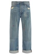 Gucci Distressed Wide-leg Jeans