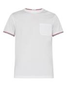 Matchesfashion.com Moncler - Tipped Cuff Cotton Jersey T Shirt - Mens - White