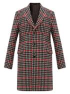 Matchesfashion.com Paul Smith - Gun Club Checked Virgin Wool Blend Overcoat - Mens - Grey Multi