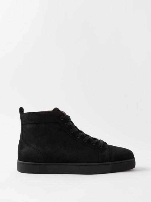 Christian Louboutin - Louis Suede High-top Trainers - Mens - Black