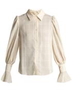 Matchesfashion.com See By Chlo - Checked Flared Cuff Shirt - Womens - Cream