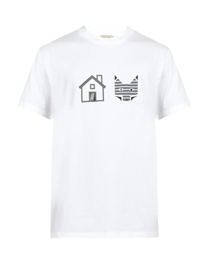 Maison Kitsuné Rebus Logo-printed Cotton T-shirt