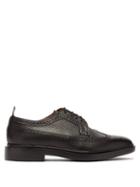Matchesfashion.com Thom Browne - Pebble Grained Leather Longwing Brogues - Mens - Black