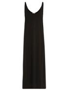 Matchesfashion.com Raey - Skinny Strap Cotton Jersey Dress - Womens - Black