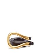 Matchesfashion.com Bottega Veneta - Double-strap Leather Belt - Womens - Black Gold