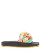 La Doublej - Treccia Knotted-strap Rubber Slides - Womens - Multi