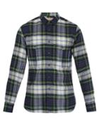 Burberry Point-collar Checked Wool Shirt