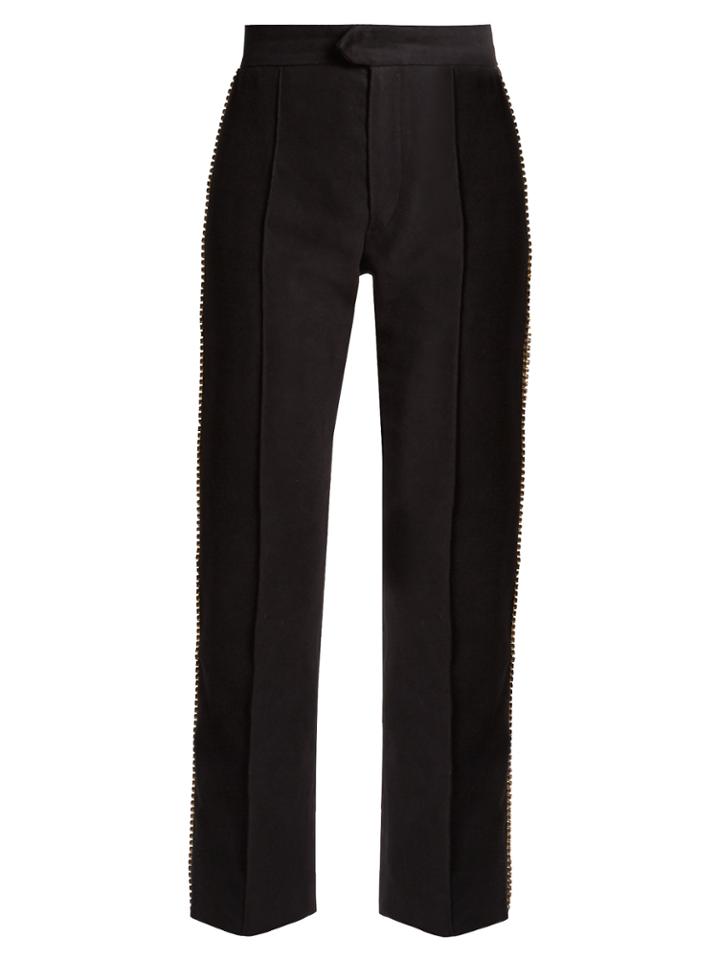 Isabel Marant Philea Crystal-embellished Cropped Trousers