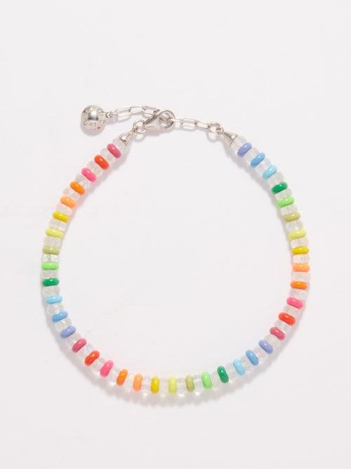 Fry Powers - Rainbow Moonstone & Sterling-silver Anklet - Womens - Rainbow