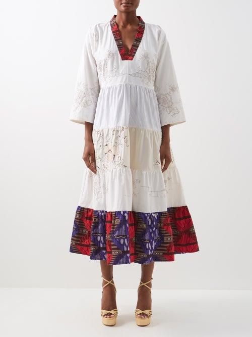 Rianna + Nina - Kendima Vintage Embroidered Cotton Dress - Womens - Multi