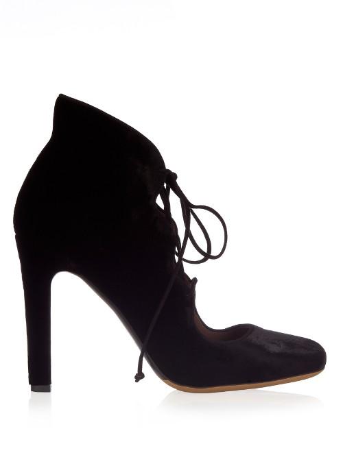 Tabitha Simmons Aubrey Velvet Lace-up Pumps