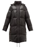 Matchesfashion.com Saint Laurent - Quilted Down Filled Leather Coat - Womens - Black