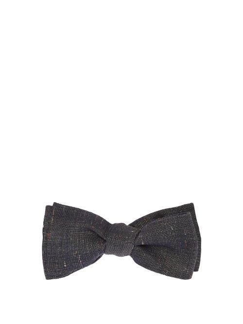 Matchesfashion.com Comme Les Loups - Schawinsky Silk Bow Tie - Mens - Navy