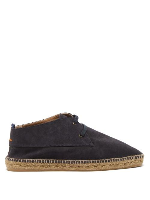 Matchesfashion.com Castaer - Bruno Suede & Jute Desert Boots - Mens - Navy