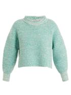 Matchesfashion.com Vika Gazinskaya - Cropped Wool Sweater - Womens - Green