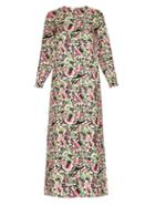 La Doublej Editions Tulipano Long-sleeved Silk Maxi Dress