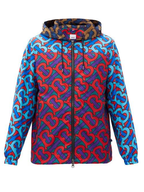 Matchesfashion.com Burberry - Ainthorpe Hooded Tb-print Shell Jacket - Mens - Green