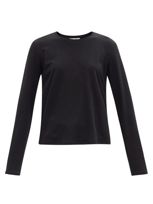 Matchesfashion.com The Row - Sherman Cotton-jersey Long-sleeved T-shirt - Womens - Black