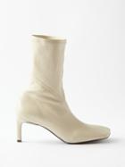 Jil Sander - Stretch 30 Leather Ankle Boots - Womens - Cream