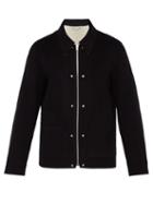 Matchesfashion.com Helmut Lang - Logo Zip Wool Jacket - Mens - Black Beige