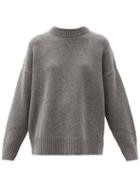 Matchesfashion.com Co - Oversized Round-neck Wool-blend Sweater - Womens - Grey