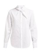 Matchesfashion.com Vivienne Westwood - Hals Neck Tie Pinstriped Cotton Poplin Shirt - Womens - White