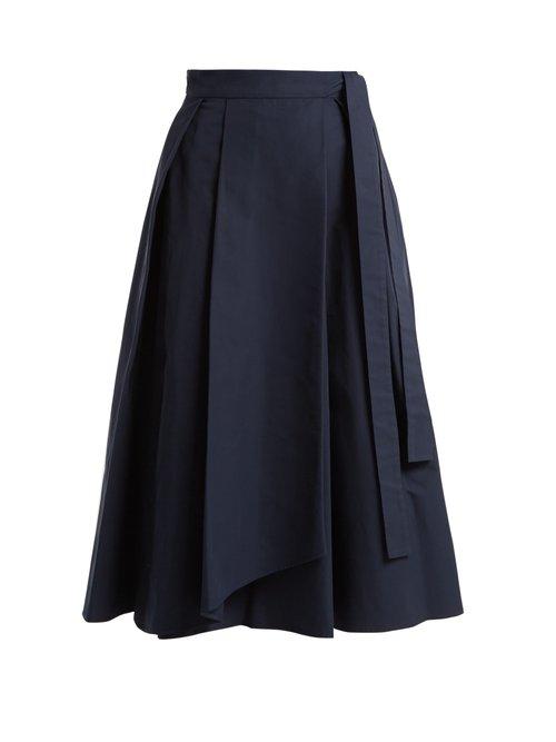 Matchesfashion.com Weekend Max Mara - Valda Wrap Skirt - Womens - Navy
