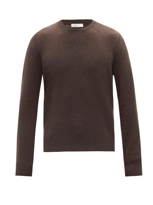 The Row - Benji Crew-neck Sweater - Mens - Dark Brown