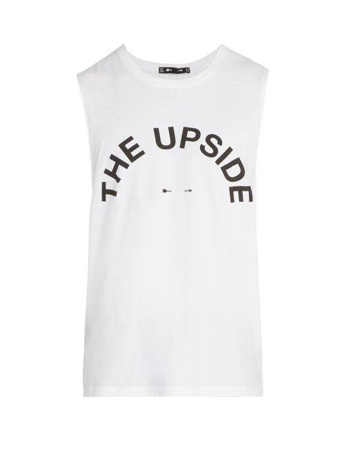 Matchesfashion.com The Upside - Big Logo Round Neck Cotton Tank Top - Mens - White