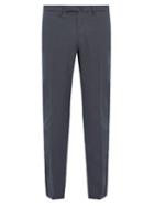 Matchesfashion.com Incotex - Slim Fit Cotton Blend Twill Trousers - Mens - Blue