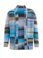 Matchesfashion.com The Elder Statesman - Italy Striped Cashmere Cardigan - Mens - Blue Multi