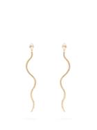Jacquie Aiche 14kt Gold & Moonstone Snake Earrings