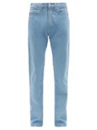 Matchesfashion.com E. Tautz - Contrast-stitch Slim-fit Jeans - Mens - Light Blue