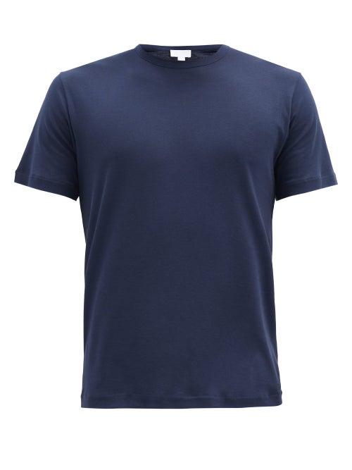 Matchesfashion.com Sunspel - Sea Island Cotton-jersey T-shirt - Mens - Navy