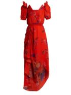 Matchesfashion.com Preen By Thornton Bregazzi - Dana Floral Print Silk Jacquard Dress - Womens - Red Multi