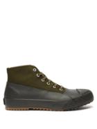 Matchesfashion.com Moonstar - Alweather High-top Canvas And Rubber Trainers - Womens - Khaki